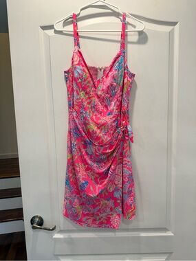 Shoshanna Hot Pink Label with Gold Script